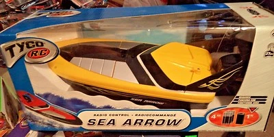 TYCO R/C SEA ARROW 27MHZ RADIO CONTROL BOAT B5129 YELLOW / BLACK *NEW* - Image 1 of 2