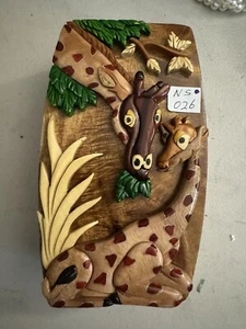 Safari Handarbeit Schmuck Holz Schatulle - Bild 1 von 6