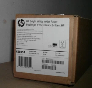 HP C6035A Bright white hochweiss  Inkjet Paper  Rolle 61cmx45,7m 90 g  OVP B - Bild 1 von 1