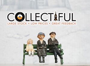 JOHILLCO VINTAGE LEAD FIGURES - 3 PEOPLE ON A PARK BENCH - VERY NICE! - 🔥 695