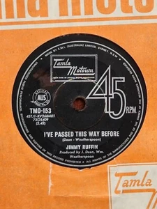 Jimmy Ruffin "I've Passed This Way Before" 1967 TAMLA MOTOWN Oz 7" 45rpm - Picture 1 of 2
