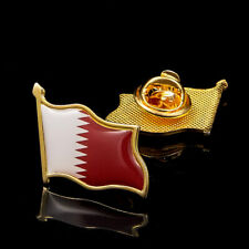 Qatar National Waving Flag Lapel Pin for Backpacks,Jackets Purses Hats and More 