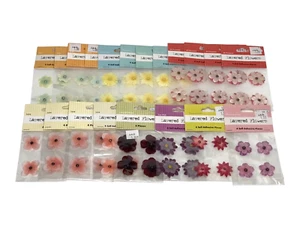 COLORBOK LAYERED FLOWER EMBELLISHMENT STICKERS - SCRAPBOOKING - LOT OF 20 - Picture 1 of 1