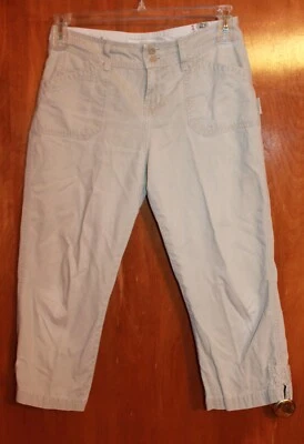 PANTALONES CAPRI HIDRÁULICOS para mujer talla 5/6 (caqui con entrepierna de 21") usados en excelente estado Foto 1 de 3