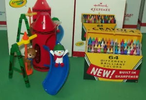 Hallmark Lot Big Box of 64 Slide Into Fun Crayola Crayons 2013 2019 Ornaments - Bild 1 von 14