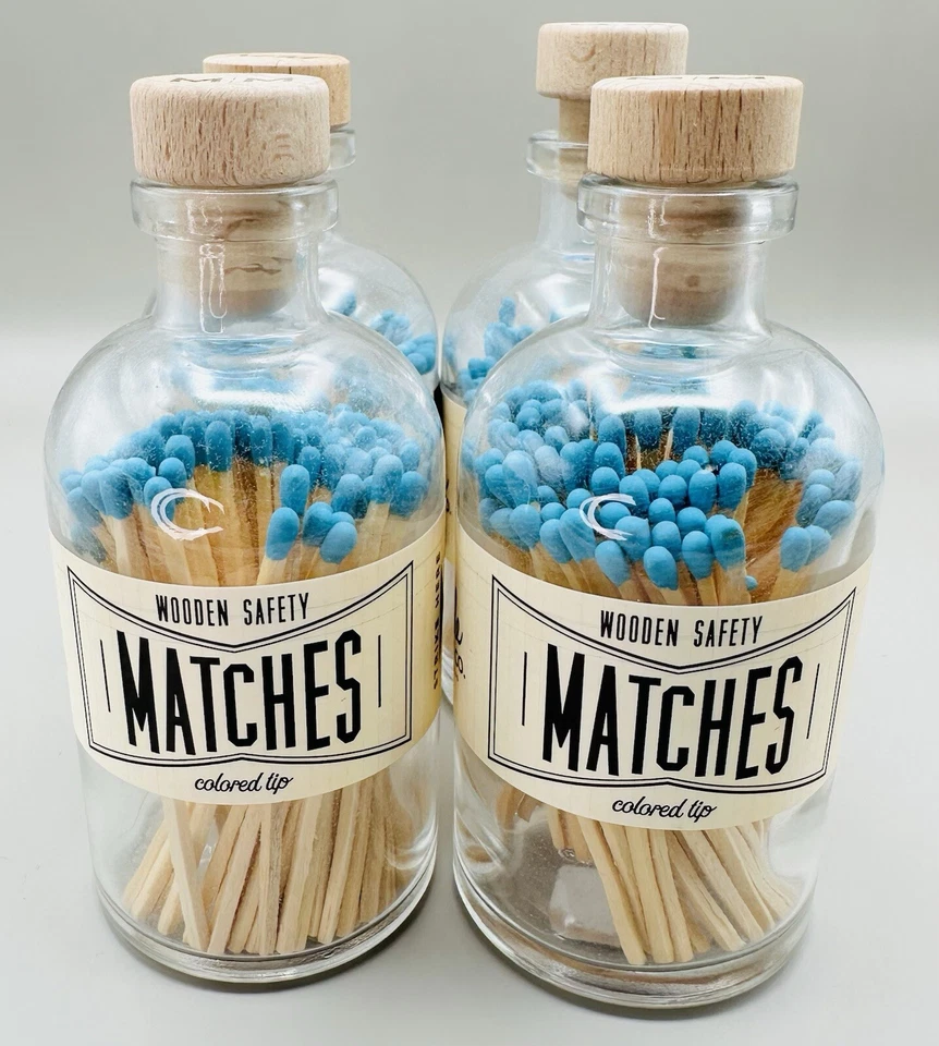 Tarro de boticario estilo vintage coincidencias de seguridad Aqua 100ct Foto 1 de 1