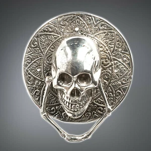 METAL DOOR KNOCKER DEURKLOPPER DECORATIVE SILVER COLORED NEW - Picture 1 of 1