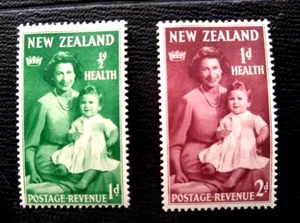 🦋 NEW ZEALAND - 1950 Health Stamps - QE2 - MINT LIGHTLY HINGED - Picture 1 of 1
