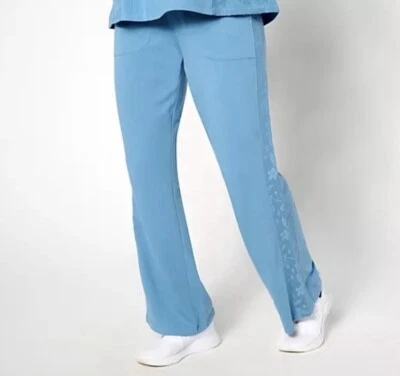 LOGO Life by Lori Goldstein French Terry WideLeg Pants w/Crochet Lace 4X A636522 - Image 1 of 4