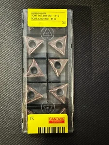 10 inserti in carburo Sandvik TCMT 3(2.5)1-UM 115 TCMT 16T304-UM 1115 - Foto 1 di 2