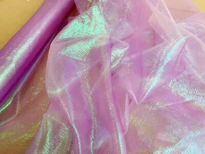 Rainbow Organza Fabric - PURPLE - Organza Costume Craft Fabric Material Metre - Picture 1 of 3