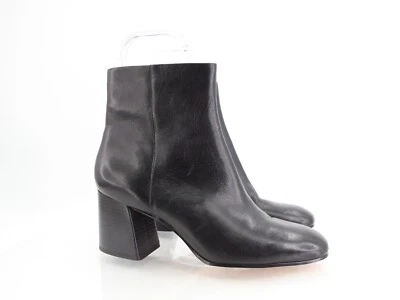 Bernardo Nola Womens Bootie Sz 10 M Block Heel Black Antique Calf Leather Boots - Image 1 of 4