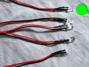 EE. UU. Vendedor 5 piezas VERDE 5mm Pre Cableado Luz LED 5v - 13V DC Bombilla LED - Imagen 1 de 7