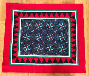 Handcrafted Applique & Cross Stitch Pillow Cover Top Cloth - Picture 1 of 6