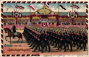 Militär, Kaiserparade, Farb-Litho, um 1905/10 - MÄNGELEXEMPLAR - - Picture 1 of 2