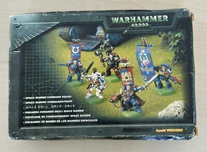 Games workshop Warhammer 40k Space Marine Command Squad Metal Box Complet Gw - Imagen 1 de 8
