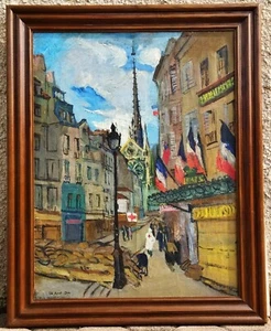 Madeleine JOMAT-CHAZAL 1910-1975 - ''Liberation of Paris August 26, 1944'' - Picture 1 of 2
