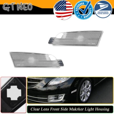 Luces reflectoras laterales de parachoques delantero transparentes de 2 piezas para Mazda 6 Mazda6 2009-2013 Foto 1 de 4