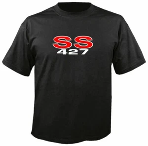 SS427 BLACK T-SHIRT, super sport 427 big block engine bbc motor ss emblem - Picture 1 of 1