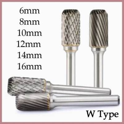 W Type Rotary File Solid Carbide Cutter Grinding Shank Drill Bit Metal Ø6mm~16mm - Image 1 of 4
