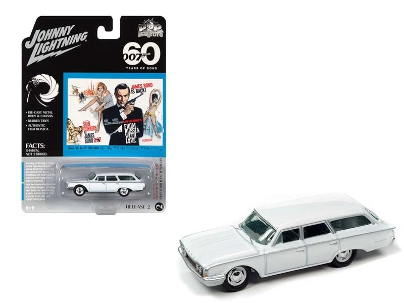 1960 FORD RANCH УНИВЕРСАЛ БЕЛЫЙ 007 ДЖЕЙМС БОНД 1/64 ДЖОННИ LIGHTNING JLSP258 - Изображение 1 из 1