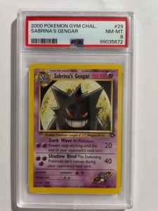 2000 Pokémon Sabrina’s Gengar Non-holo PSA 8!! #29/132 Gym Challenge - Picture 1 of 3