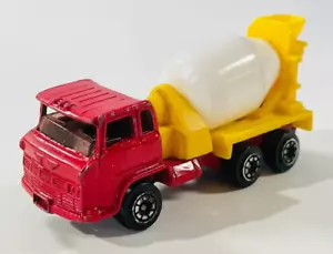 Yat Ming Diecast Toy Car Cement Mixer Truck Red China GOOD SHAPE - Picture 1 of 8