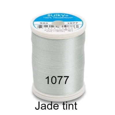 JADE TINT GUTERMANN SULKY 40 WT RAYON EMBROIDERY THREAD (850yd 780m) 943-1077 - Image 1 of 2