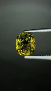 3.81 Ct Natural Faceted Full Fire Sphene / Titanite Loose Gemstone Pakistan - Picture 1 of 2