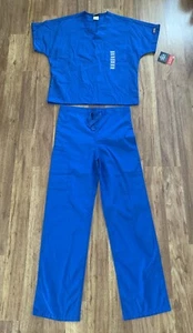 CHEROKEE AUTHENTIC WORKWEAR Royal Blue Drawstring Flair Scrub Pant XXS Top XS - Bild 1 von 9