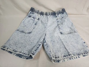 Vintage Sport Carriage Court Denim Acid Wash High Rise Shorts - Picture 1 of 15
