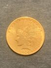 1914 D Gold US $10 Indian Head Eagle Coin AU