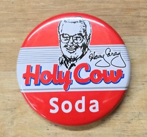 Harry Carey Holy Cow Soda Button Pin 2" - Picture 1 of 3