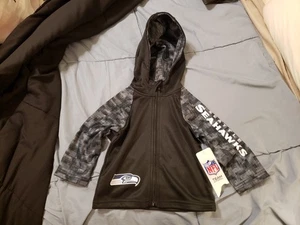INFANT SEATTLE SEAHAWKS NFL TEAM APPAREL ZIP UP HOODED JACKET SIZE 12 Months NEW - Picture 1 of 7
