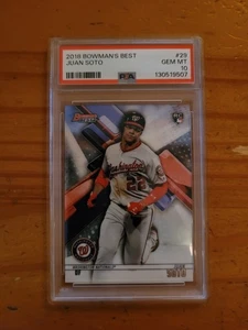 Tarjeta de novato 2018 Bowmans Best #29 Juan Soto PSA 10 gemas como nueva radiocontrol - Imagen 1 de 1