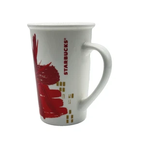 Starbucks Kaffeebecher 2014 Weihnachten rot Weihnachtsstern Starburst groß 12 fl oz - Bild 1 von 11