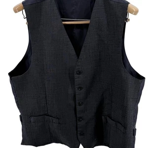 Tasso Elba Men's Gray Wool Silk Blend Dress Vest Waistcoat L46 - Picture 1 of 7