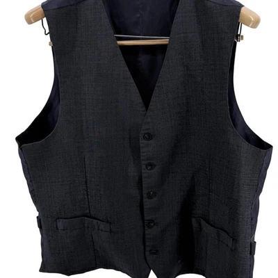 Tasso Elba Men's Gray Wool Silk Blend Dress Vest Waistcoat L46 - Image 1 of 4