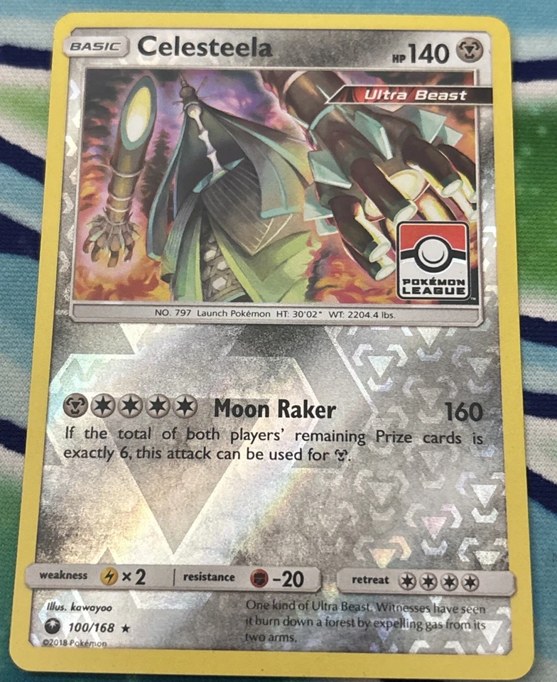 Celesteela 100/168 Pokemon League Promo Reverse Holo Sun & Moon Pokemon TCG NM - Image 1 of 2