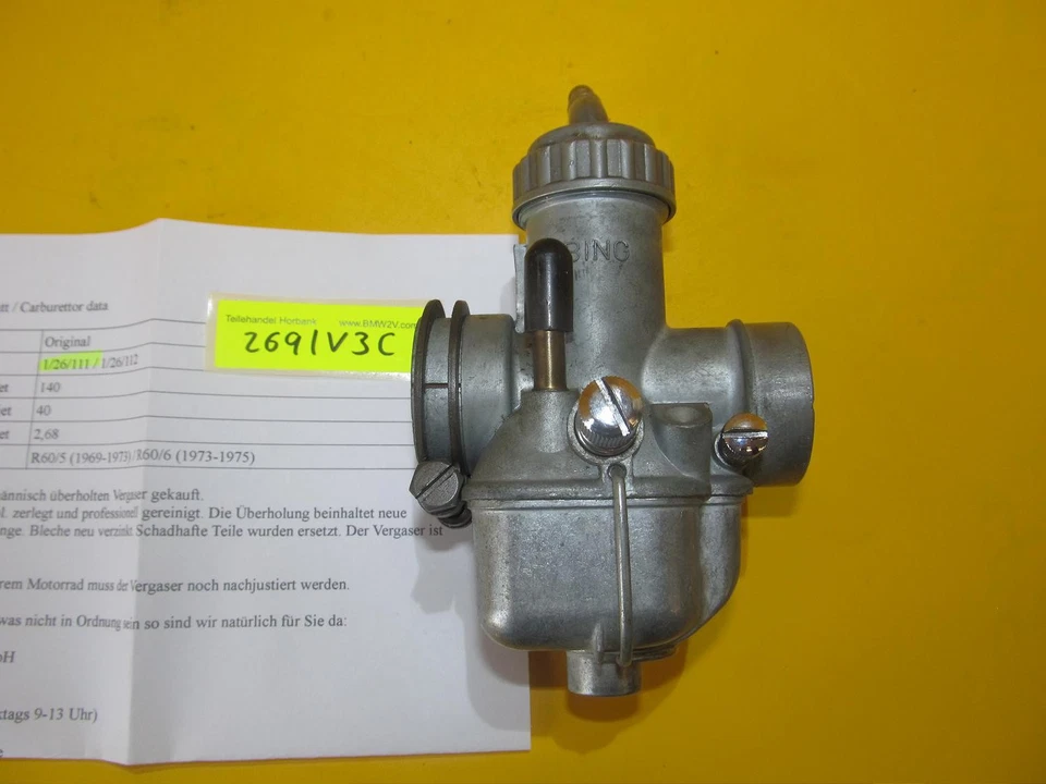 BMW R60 R50 /5 /6 (R26 R27) Vergaser links Bing 1/26/111 NOS carburettor left - Bild 1 von 1