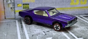 HOT WHEELS CUSTOM BARRACUDA REDLINE US PURPLE WHITE INT SWEET 16 READ FULL DESCR - Picture 1 of 11