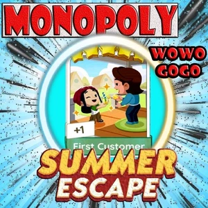 First Customer 5 Stars Sticker - monopoly SUMMER ESCAPE ALBUM go - Picture 1 of 2