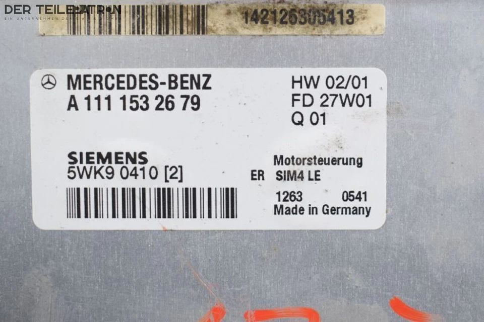 MERCEDES-BENZ C-CLASS COUPE CL203 2035450508 Centralina Motore - Immagine 1 di 1