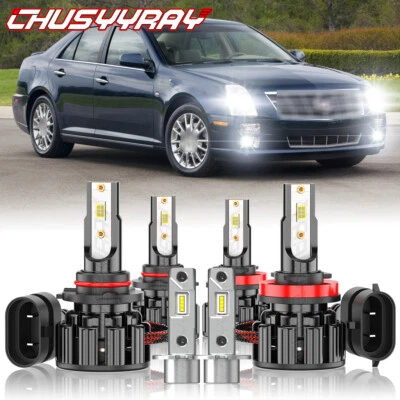 For Cadillac STS 2005-2011 6X 6000K LED Headlight High/Low+ Fog Lights Bulbs - Image 1 of 4