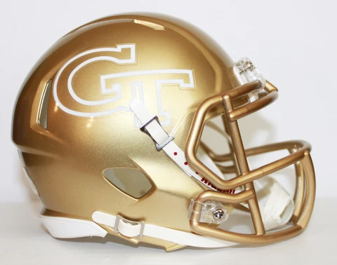 2019  Georgia Tech Yellow Jackets Custom Riddell Mini Helmet vs UNC Cover