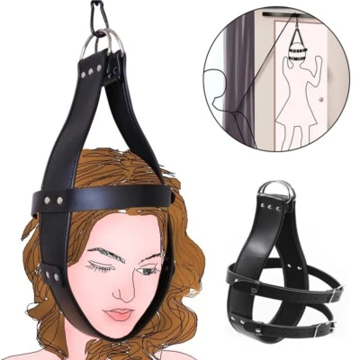Nightclub Adult Fetish Head Suspension Harness SM Restraint Hanger Headgear Mask - Image 1 of 4