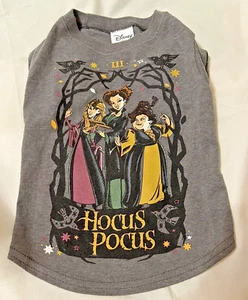 Disney Hocus Pocus Witches Grey Dog Pet Cat Shirt Medium  NEW Without Tags - Picture 1 of 5