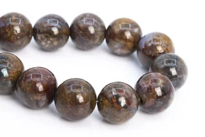 "Cuentas de pietersita natural genuinas de 10 mm cuentas sueltas azules marrones grado AA redondas de 7,5" - Imagen 1 de 3