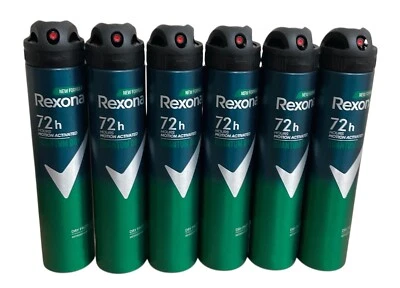 Rexona Men Quantum Dry desodorante spray corporal antitranspirante 200 ml/6,76 oz (paquete de 6) Foto 1 de 3