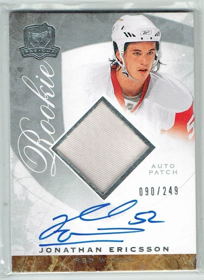 08-09 UD Upper Deck The Cup  Jonathan Ericsson  /249  Rookie  Patch  Auto - Image 1 of 1